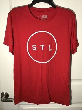 Arch Apparel Red Short Sleeve Tee with White STL Circle Logo Size M